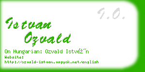 istvan ozvald business card